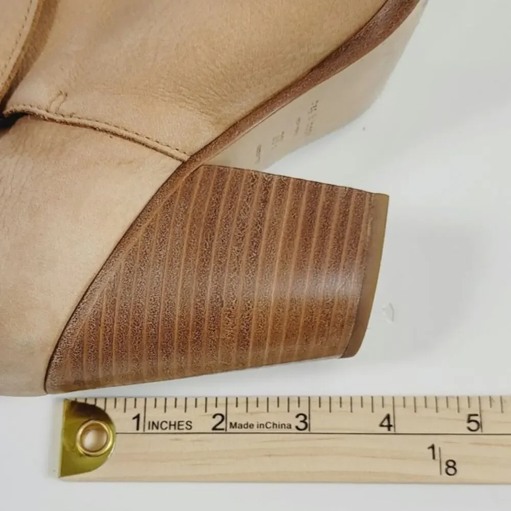 Rag & Bone Harrow Suede Leather Ankle Boots in Camel, sz 39.5 EU/ 9.5 US